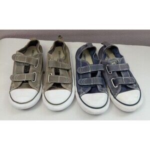 Converse All Star Infant Lot of 2 Sneakers Boys Size 10 Navy/Brown